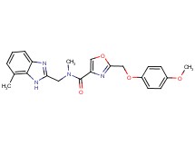 2-[(4-methoxyphenoxy)methyl]-N-methyl-N-[(7-methyl-1H-benzimidazol-2-yl)methyl]-1,3-oxazole-4-carboxamide