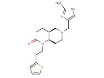 (4aS*,8aR*)-6-[(2-methyl-1H-imidazol-4-yl)methyl]-1-[2-(2-thienyl)ethyl]octahydro-1,6-naphthyridin-2(1H)-one