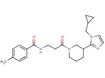 N-(3-{3-[1-(cyclopropylmethyl)-1H-imidazol-2-yl]piperidin-1-yl}-3-oxopropyl)-4-methylbenzamide
