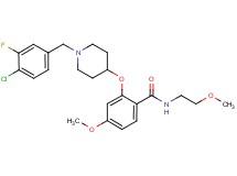 2-{[1-(4-chloro-3-fluorobenzyl)-4-piperidinyl]oxy}-4-methoxy-N-(2-methoxyethyl)benzamide