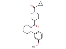 1-{[1-(cyclopropylcarbonyl)-4-piperidinyl]carbonyl}-2-(3-methoxyphenyl)piperidine