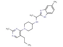 N-[1-(5-methyl-1H-benzimidazol-2-yl)ethyl]-1-(2-methyl-5-propylpyrimidin-4-yl)piperidin-4-amine