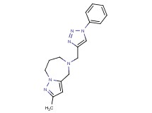 2-methyl-5-[(1-phenyl-1H-1,2,3-triazol-4-yl)methyl]-5,6,7,8-tetrahydro-4H-pyrazolo[1,5-a][1,4]diazepine