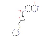 7-{5-[(pyrimidin-2-ylthio)methyl]-2-furoyl}-5,6,7,8-tetrahydropyrido[3,4-d]pyrimidin-4(3H)-one