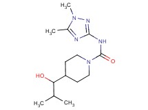 N-(1,5-dimethyl-1H-1,2,4-triazol-3-yl)-4-(1-hydroxy-2-methylpropyl)-1-piperidinecarboxamide trifluoroacetate (salt)