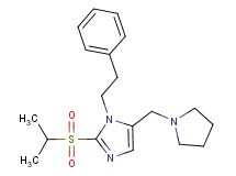 2-(isopropylsulfonyl)-1-(2-phenylethyl)-5-(1-pyrrolidinylmethyl)-1H-imidazole