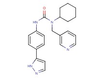 N-cyclohexyl-N'-[4-(1H-pyrazol-5-yl)phenyl]-N-(pyridin-3-ylmethyl)urea