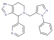 5-[(1-phenyl-1H-pyrazol-5-yl)methyl]-4-pyridin-3-yl-4,5,6,7-tetrahydro-1H-imidazo[4,5-c]pyridine