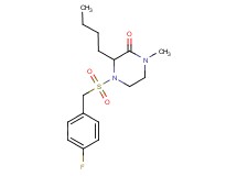 3-butyl-4-[(4-fluorobenzyl)sulfonyl]-1-methyl-2-piperazinone