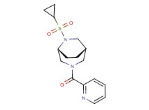 (1S*,5R*)-6-(cyclopropylsulfonyl)-3-(2-pyridinylcarbonyl)-3,6-diazabicyclo[3.2.2]nonane