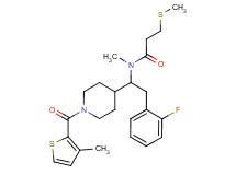 N-(2-(2-fluorophenyl)-1-{1-[(3-methyl-2-thienyl)carbonyl]-4-piperidinyl}ethyl)-N-methyl-3-(methylthio)propanamide