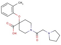 4-(2-methylphenoxy)-1-(pyrrolidin-1-ylacetyl)piperidine-4-carboxylic acid
