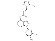 N-[1-(3,4-dimethylphenyl)-4,5,6,7-tetrahydro-1H-indazol-4-yl]-3-(2-methyl-1H-imidazol-1-yl)propanamide