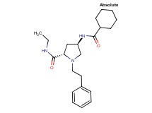 (4R)-4-[(cyclohexylcarbonyl)amino]-N-ethyl-1-(2-phenylethyl)-L-prolinamide
