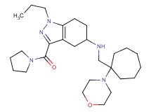 N-{[1-(4-morpholinyl)cycloheptyl]methyl}-1-propyl-3-(1-pyrrolidinylcarbonyl)-4,5,6,7-tetrahydro-1H-indazol-5-amine