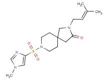 2-(3-methyl-2-buten-1-yl)-8-[(1-methyl-1H-imidazol-4-yl)sulfonyl]-2,8-diazaspiro[4.5]decan-3-one