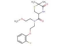 N-[2-(2-fluorophenoxy)ethyl]-N-(2-methoxyethyl)-6,6-dimethyl-5-oxothiomorpholine-3-carboxamide
