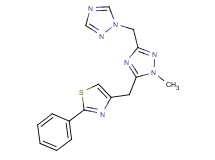 1-methyl-5-[(2-phenyl-1,3-thiazol-4-yl)methyl]-3-(1H-1,2,4-triazol-1-ylmethyl)-1H-1,2,4-triazole