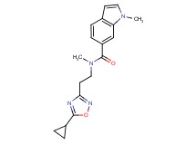N-[2-(5-cyclopropyl-1,2,4-oxadiazol-3-yl)ethyl]-N,1-dimethyl-1H-indole-6-carboxamide