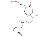 9-(2-methoxyethyl)-1-methyl-4-[(2-oxopyrrolidin-1-yl)acetyl]-1,4,9-triazaspiro[5.6]dodecan-10-one