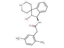 2-(2,5-dimethylphenyl)-N-[(2R*,3R*)-2-hydroxy-2,3-dihydrospiro[indene-1,4'-piperidin]-3-yl]acetamide