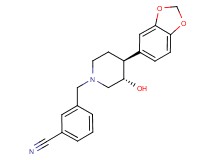 3-{[(3S*,4S*)-4-(1,3-benzodioxol-5-yl)-3-hydroxypiperidin-1-yl]methyl}benzonitrile