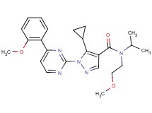 5-cyclopropyl-N-isopropyl-N-(2-methoxyethyl)-1-[4-(2-methoxyphenyl)-2-pyrimidinyl]-1H-pyrazole-4-carboxamide