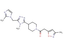 1-[(3-methylisoxazol-5-yl)acetyl]-4-{4-methyl-5-[(2-methyl-1H-imidazol-1-yl)methyl]-4H-1,2,4-triazol-3-yl}piperidine