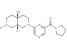 (4aS*,8aS*)-2-[6-(1-pyrrolidinylcarbonyl)-2-pyrazinyl]octahydro-2,7-naphthyridin-4a(2H)-ol