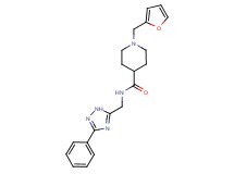 1-(2-furylmethyl)-N-[(3-phenyl-1H-1,2,4-triazol-5-yl)methyl]-4-piperidinecarboxamide