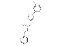 N-{[1-(3-fluorophenyl)-1H-pyrazol-4-yl]methyl}-N-methyl-2-pyridin-2-ylethanamine