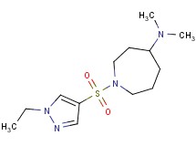 1-[(1-ethyl-1H-pyrazol-4-yl)sulfonyl]-N,N-dimethyl-4-azepanamine