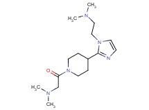 2-(4-{1-[2-(dimethylamino)ethyl]-1H-imidazol-2-yl}-1-piperidinyl)-N,N-dimethyl-2-oxoethanamine