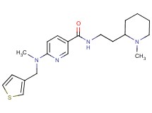 N-[2-(1-methyl-2-piperidinyl)ethyl]-6-[methyl(3-thienylmethyl)amino]nicotinamide