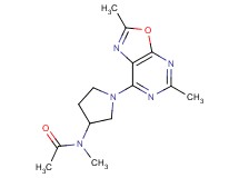 N-[1-(2,5-dimethyl[1,3]oxazolo[5,4-d]pyrimidin-7-yl)pyrrolidin-3-yl]-N-methylacetamide