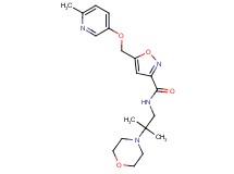 N-[2-methyl-2-(4-morpholinyl)propyl]-5-{[(6-methyl-3-pyridinyl)oxy]methyl}-3-isoxazolecarboxamide
