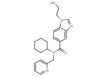 N-cyclohexyl-1-(2-hydroxyethyl)-N-(pyridin-2-ylmethyl)-1H-benzimidazole-5-carboxamide