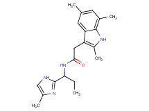 N-[1-(4-methyl-1H-imidazol-2-yl)propyl]-2-(2,5,7-trimethyl-1H-indol-3-yl)acetamide