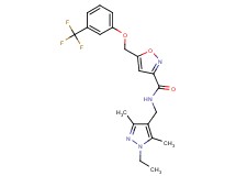 N-[(1-ethyl-3,5-dimethyl-1H-pyrazol-4-yl)methyl]-5-{[3-(trifluoromethyl)phenoxy]methyl}-3-isoxazolecarboxamide