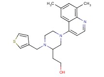 2-[4-(6,8-dimethyl-4-quinolinyl)-1-(3-thienylmethyl)-2-piperazinyl]ethanol