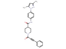 N-[4-(3,5-dimethyl-1H-pyrazol-1-yl)phenyl]-1-(3-phenyl-2-propynoyl)-4-piperidinecarboxamide