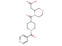 {4-[(1-isonicotinoyl-4-piperidinyl)carbonyl]-3-morpholinyl}acetic acid
