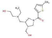 2-[ethyl({(3R*,4R*)-4-(hydroxymethyl)-1-[(5-methyl-2-thienyl)carbonyl]pyrrolidin-3-yl}methyl)amino]ethanol