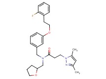 3-(3,5-dimethyl-1H-pyrazol-1-yl)-N-{3-[2-(2-fluorophenyl)ethoxy]benzyl}-N-(tetrahydro-2-furanylmethyl)propanamide