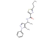 N-[1-(5-methyl-1-phenyl-1H-pyrazol-4-yl)ethyl]-2-propyl-1,3-thiazole-4-carboxamide