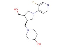 1-{[(3R*,4R*)-1-(3-fluoropyridin-4-yl)-4-(hydroxymethyl)pyrrolidin-3-yl]methyl}piperidin-4-ol