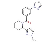 2-(1-methyl-1H-pyrazol-3-yl)-1-[3-(1H-pyrazol-1-yl)benzoyl]piperidine