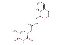N-(3,4-dihydro-1H-2-benzopyran-1-ylmethyl)-2-(5-methyl-2,4-dioxo-3,4-dihydropyrimidin-1(2H)-yl)acetamide