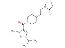 1-(2-{1-[(3-isopropyl-1-methyl-1H-pyrazol-5-yl)carbonyl]-4-piperidinyl}ethyl)-2-pyrrolidinone