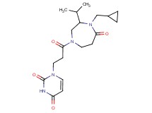 1-{3-[4-(cyclopropylmethyl)-3-isopropyl-5-oxo-1,4-diazepan-1-yl]-3-oxopropyl}pyrimidine-2,4(1H,3H)-dione